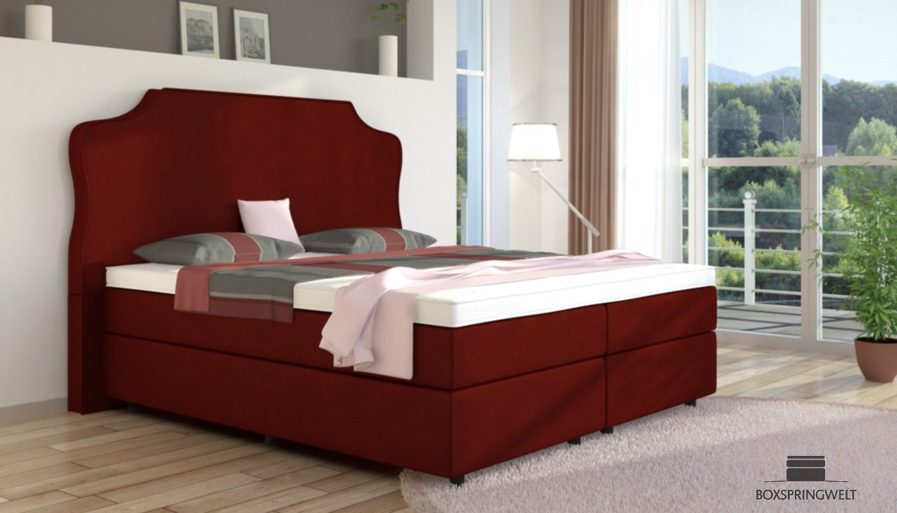 Boxspringbett Marie 180 x 200 cm in Rot