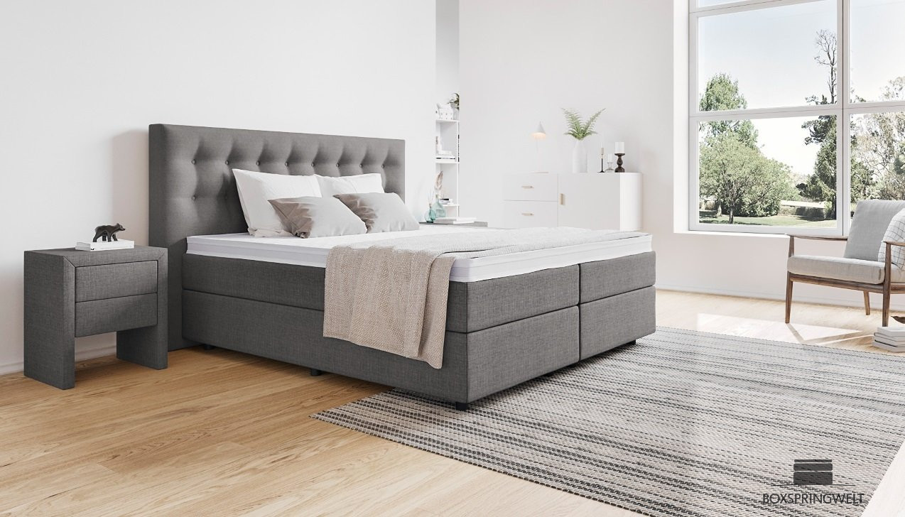 Boxspringbett Beatrix mit Matratze und Topper