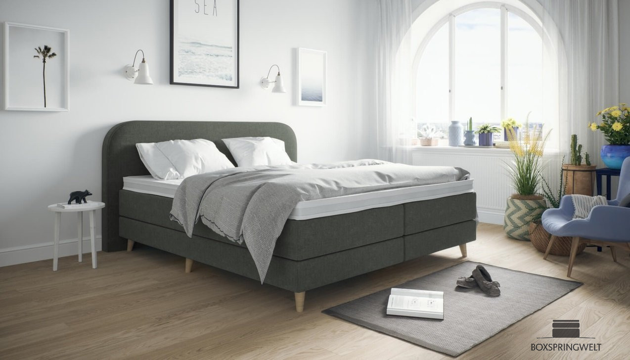 Boxspringbett Meghan in Jazz Anthracite