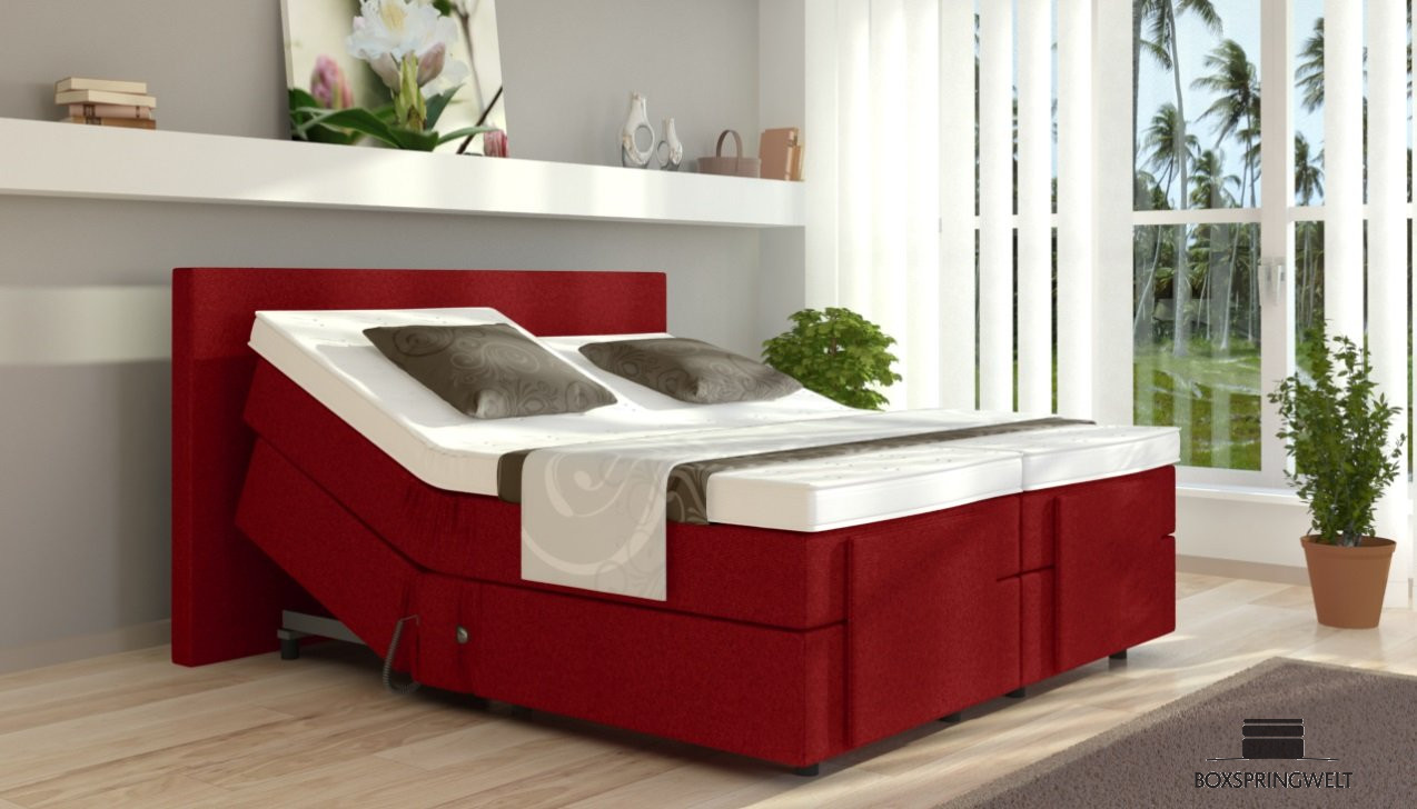 Boxspringbett Henry in Burgundy