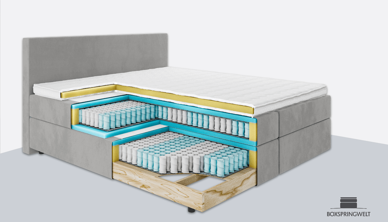 Rückenfit Federsystem mit 7-Zonen-Unterstützung