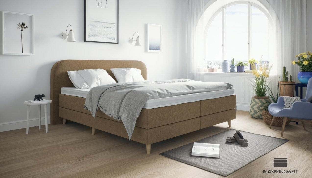 Boxspringbett Meghan in Jazz Cappuccino