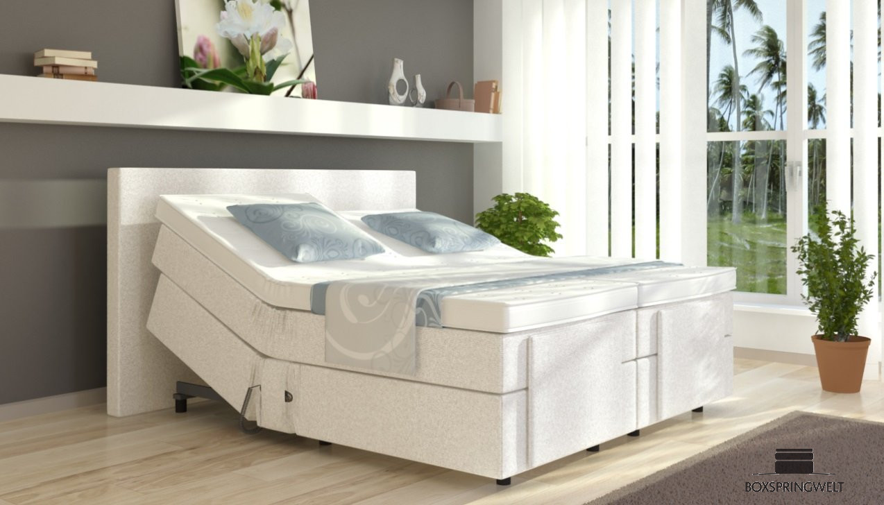 Boxspringbett Henry in Weiß