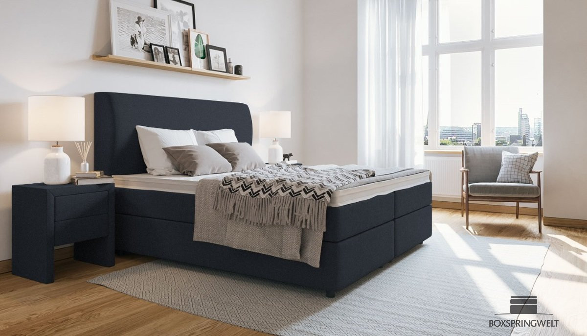 Boxspringbett Charlotte in Board Navy