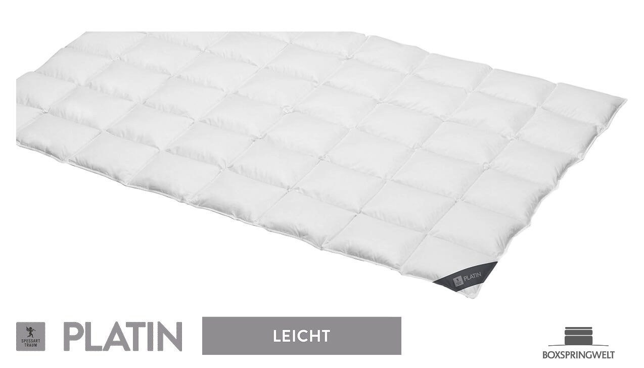 Daunendecke „Platin“ Leicht, Wärmeklasse 2, Ganzjahresdecke + Übergang