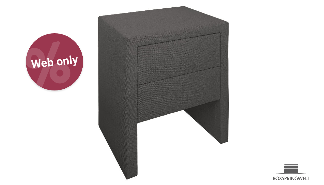 Web only Nachtkonsole in Anthrazit, 2 Schubladen