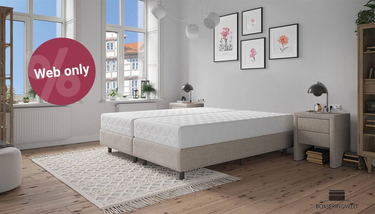 Boxspringbett Elsa in Natur