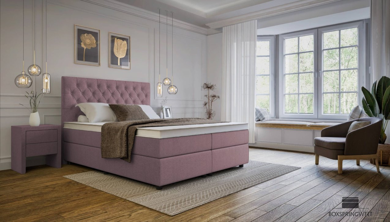 Boxspringbett Antonia in Luca Lila