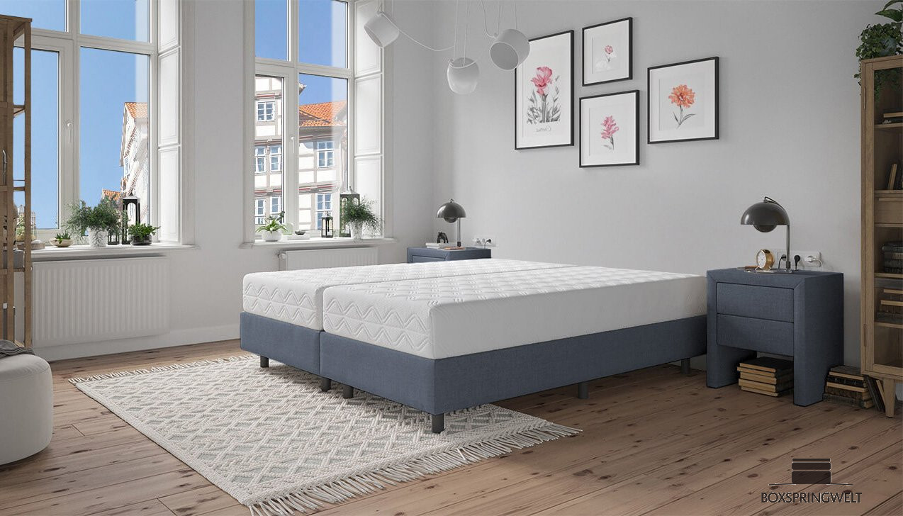 Boxspringbett Elsa in Denim