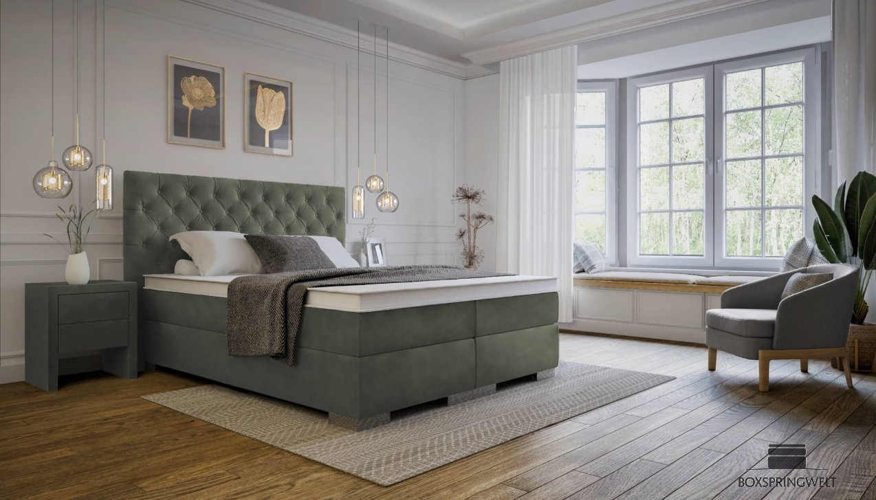 Boxspringbett Antonia in Adore Hunter