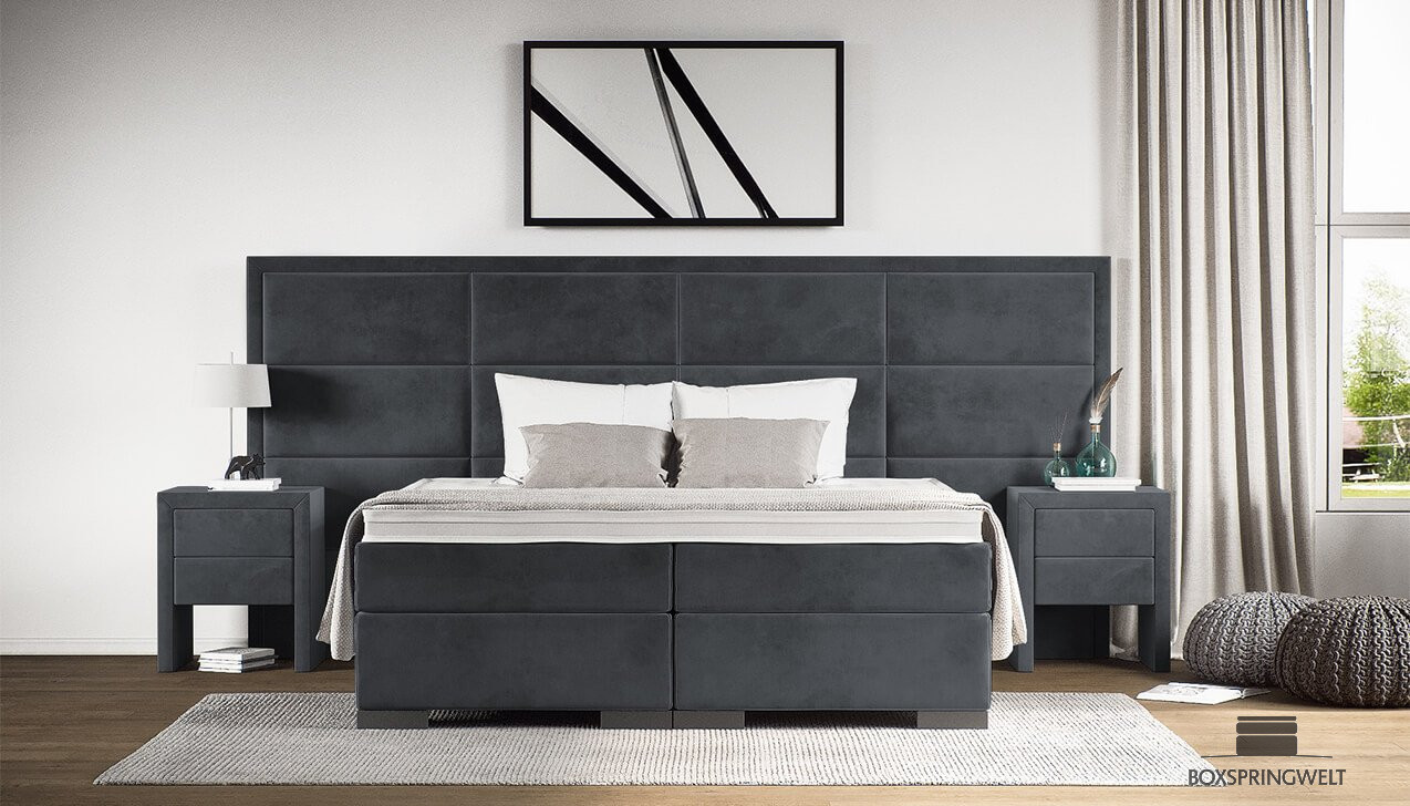 Boxspringbett Vincent in Adore Anthracite