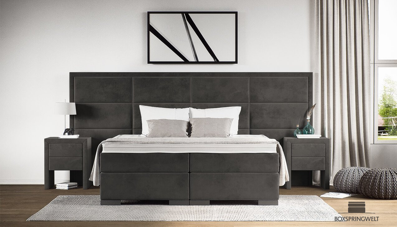 Boxspringbett Vincent in Adore Darkgrey