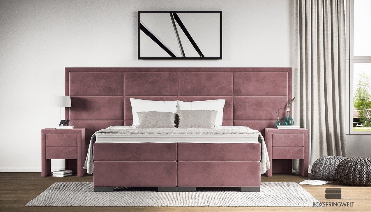 Boxspringbett Vincent in Adore Pale