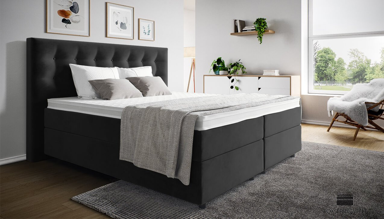 Boxspringbett Paul in Adore Anthracite