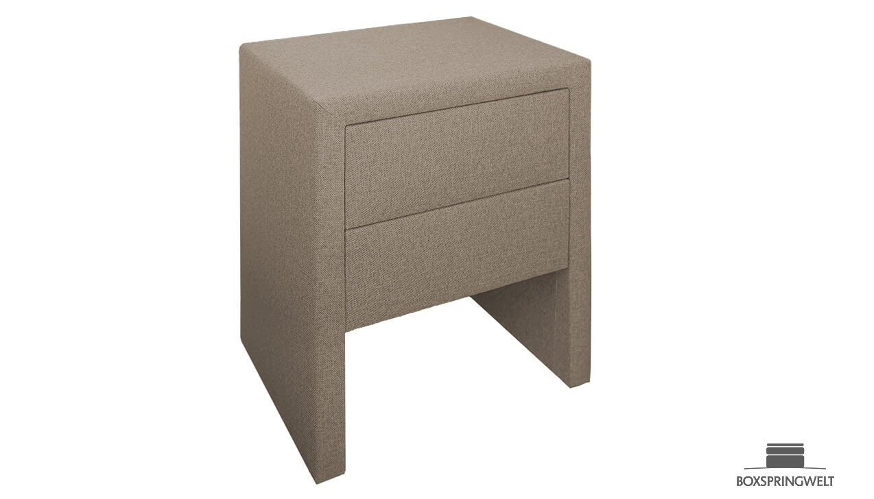 Web only Nachtkonsole in Beige, 2 Schubladen