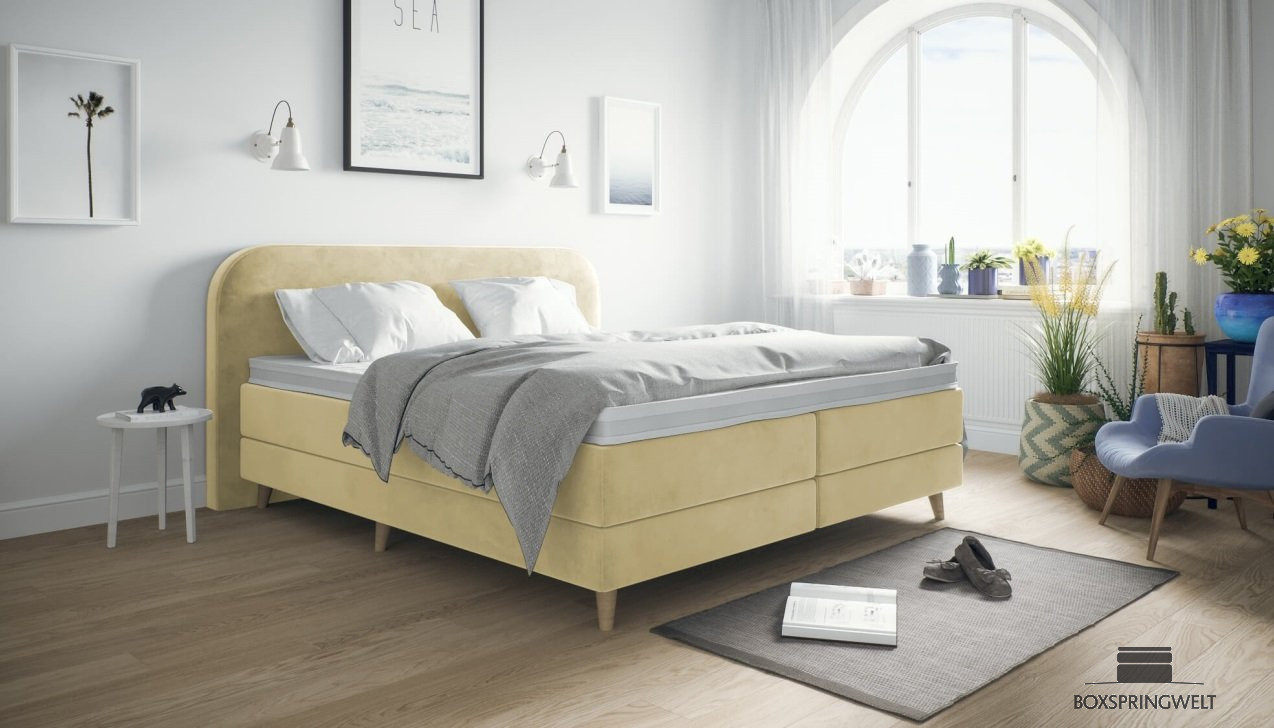 Boxspringbett Meghan in Adore Beige   