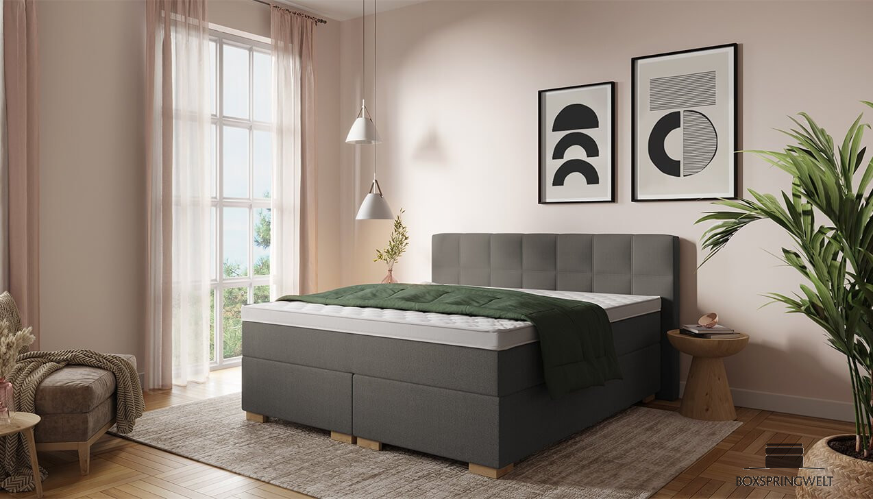 In Textilbezug Iadera Dunkelgrau