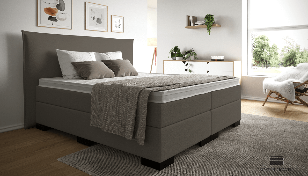 Boxspringbett Paul in Alpine Brown