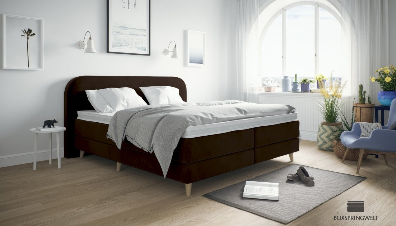 Boxspringbett Meghan in Adore Coffee