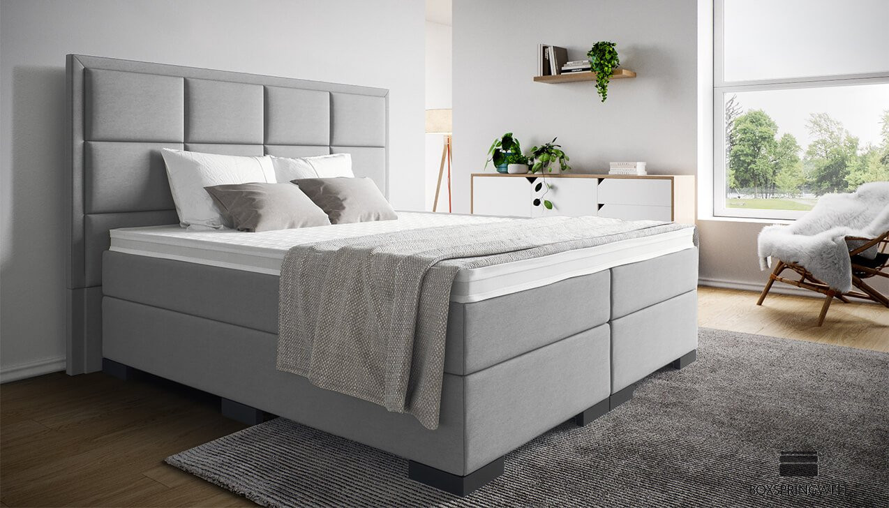 Boxspringbett Paul in Mine Dolphin