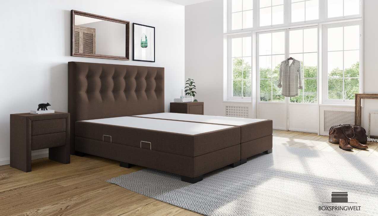 Boxspringbett Dalia in Board Dunkelbraun