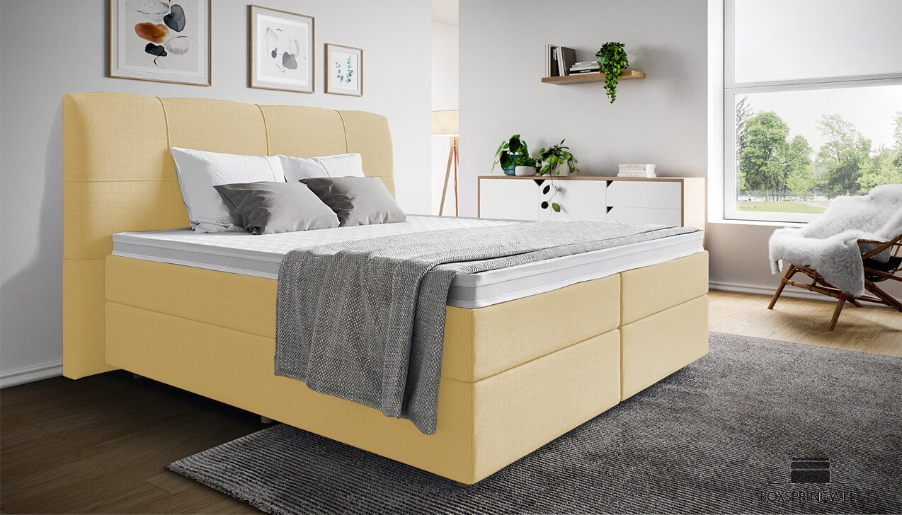 Boxspringbett Paul in Board Gelb