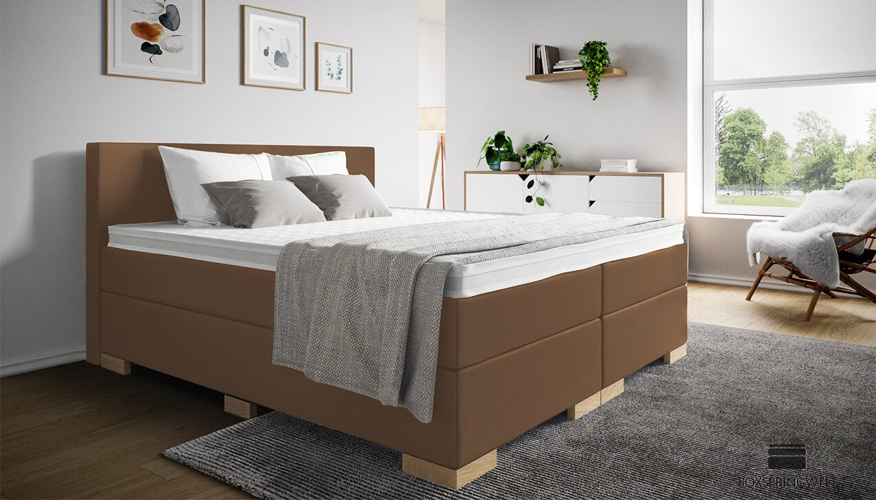Boxspringbett Paul in Tennessee Goldbraun