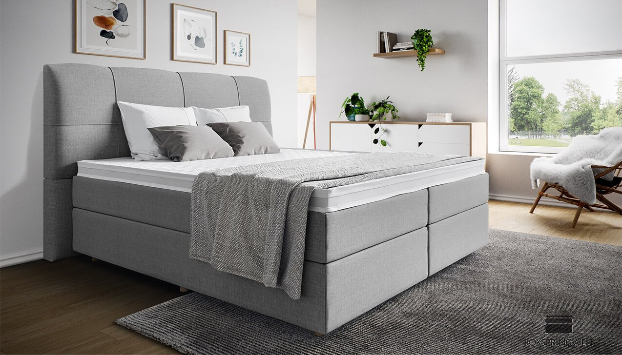 Boxspringbett Paul in Board Grau