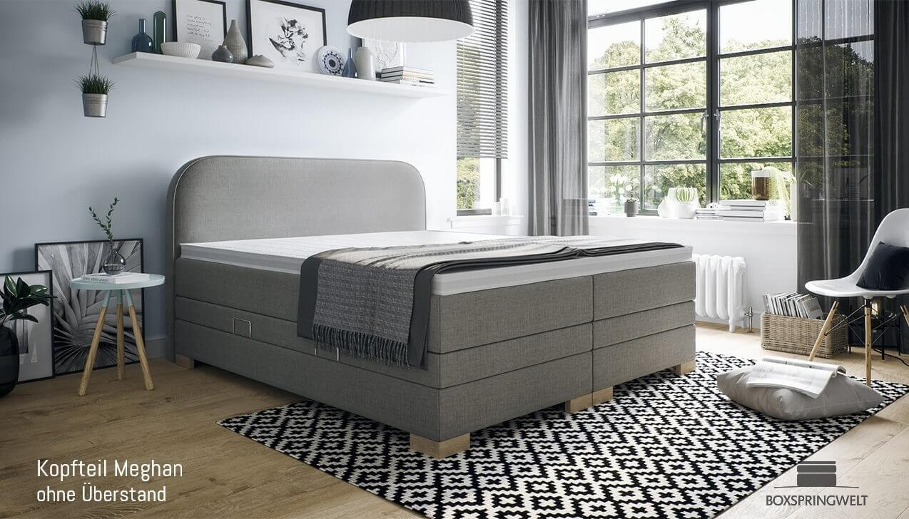 Mit Kopfteil Meghan ohne Seitenabstand. Eckige Füße, Buche. 