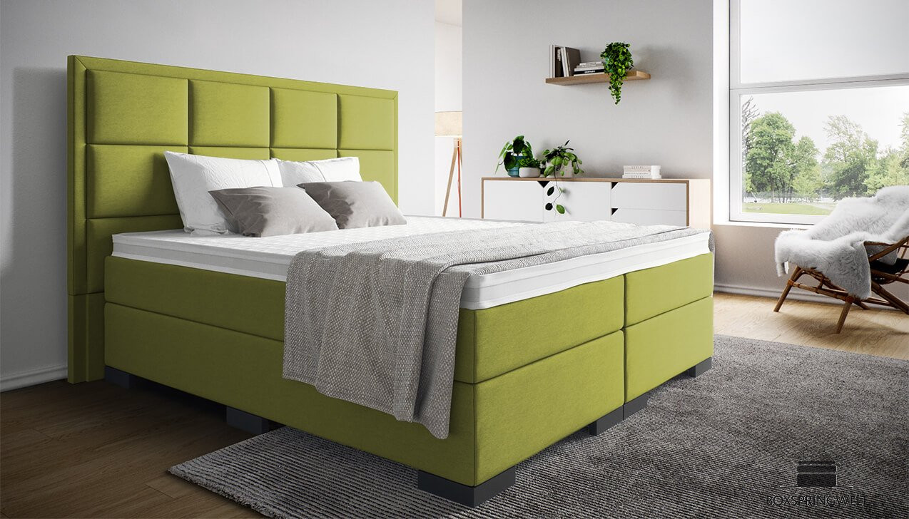 Boxspringbett Paul in Mine Lime