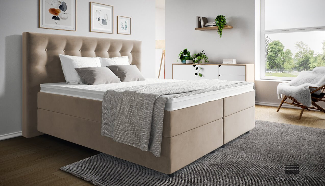 Boxspringbett Paul in Adore Liver   