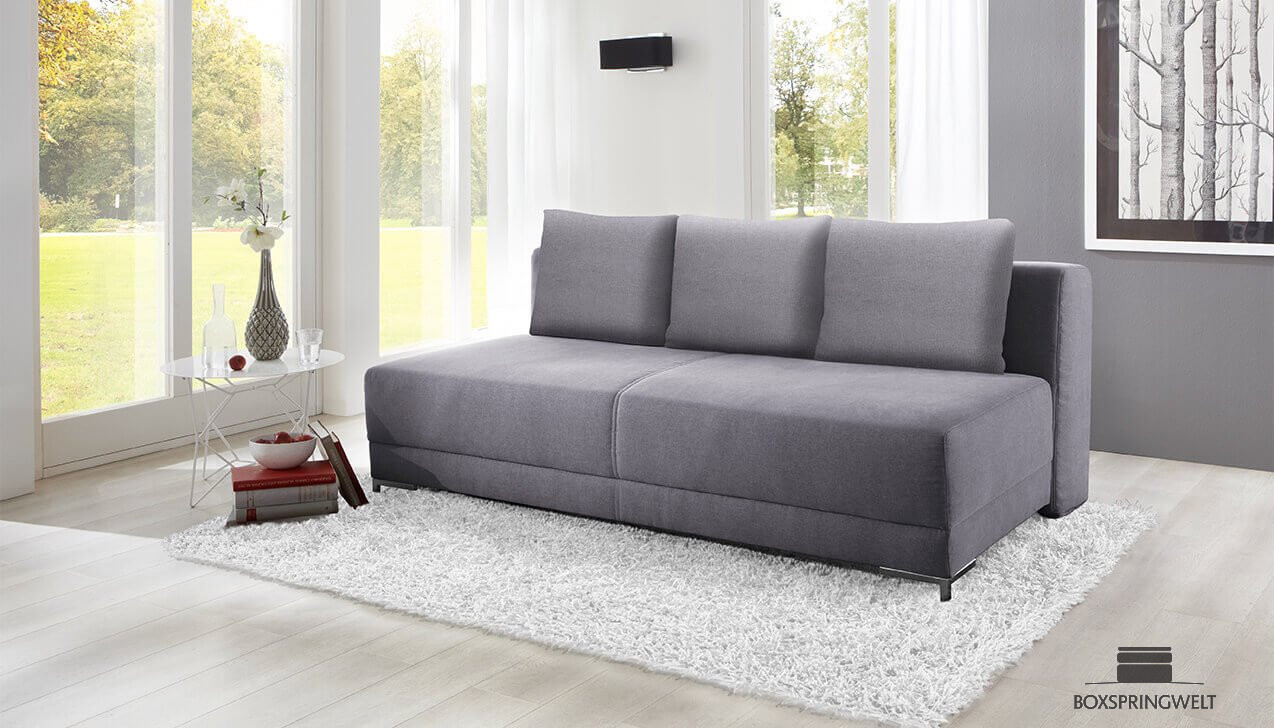Boxspringsofa ohne Armlehne & 3 Rückenkissen