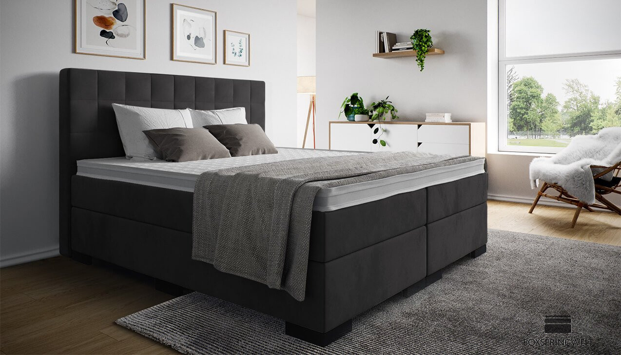 Boxspringbett Paul in Challenger Onyx