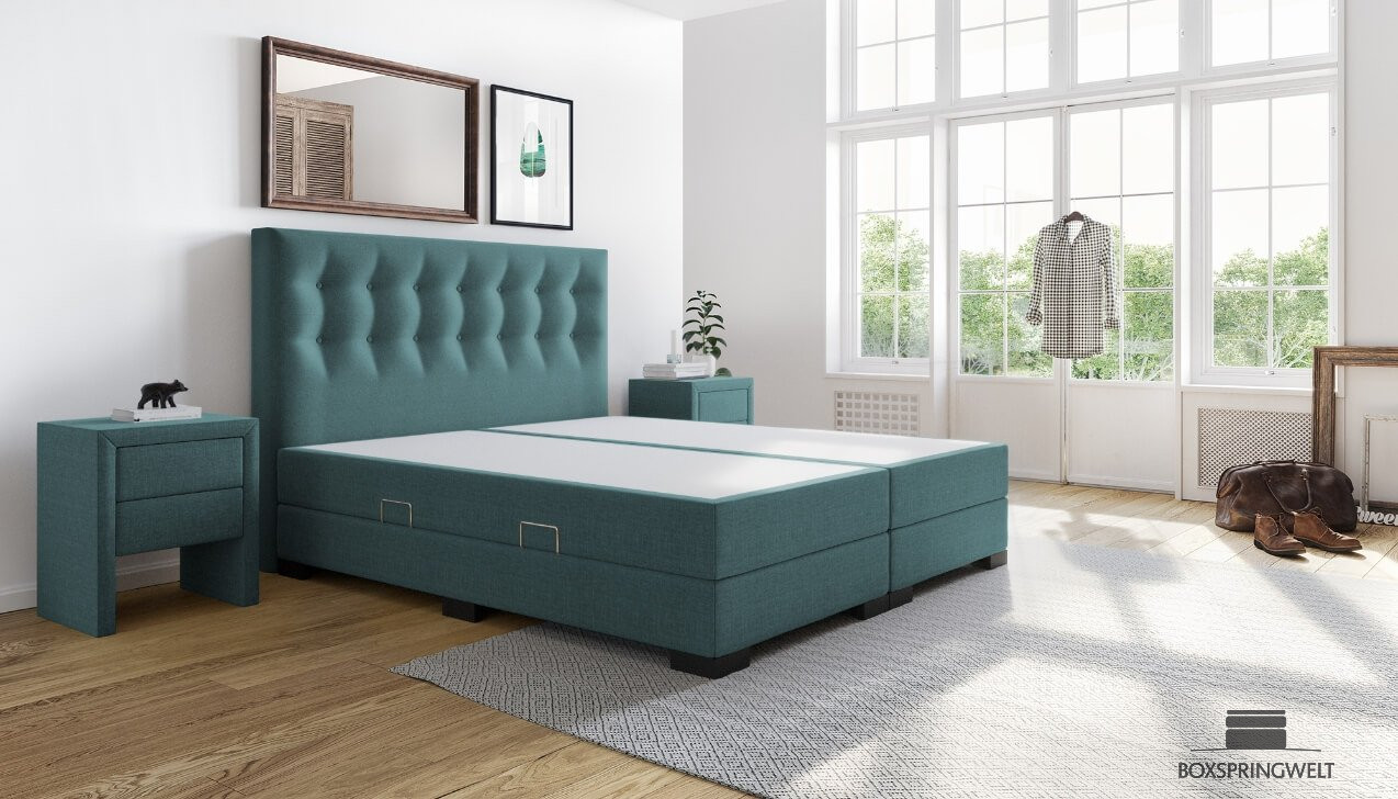 Boxspringbett Dalia in Board Petrol