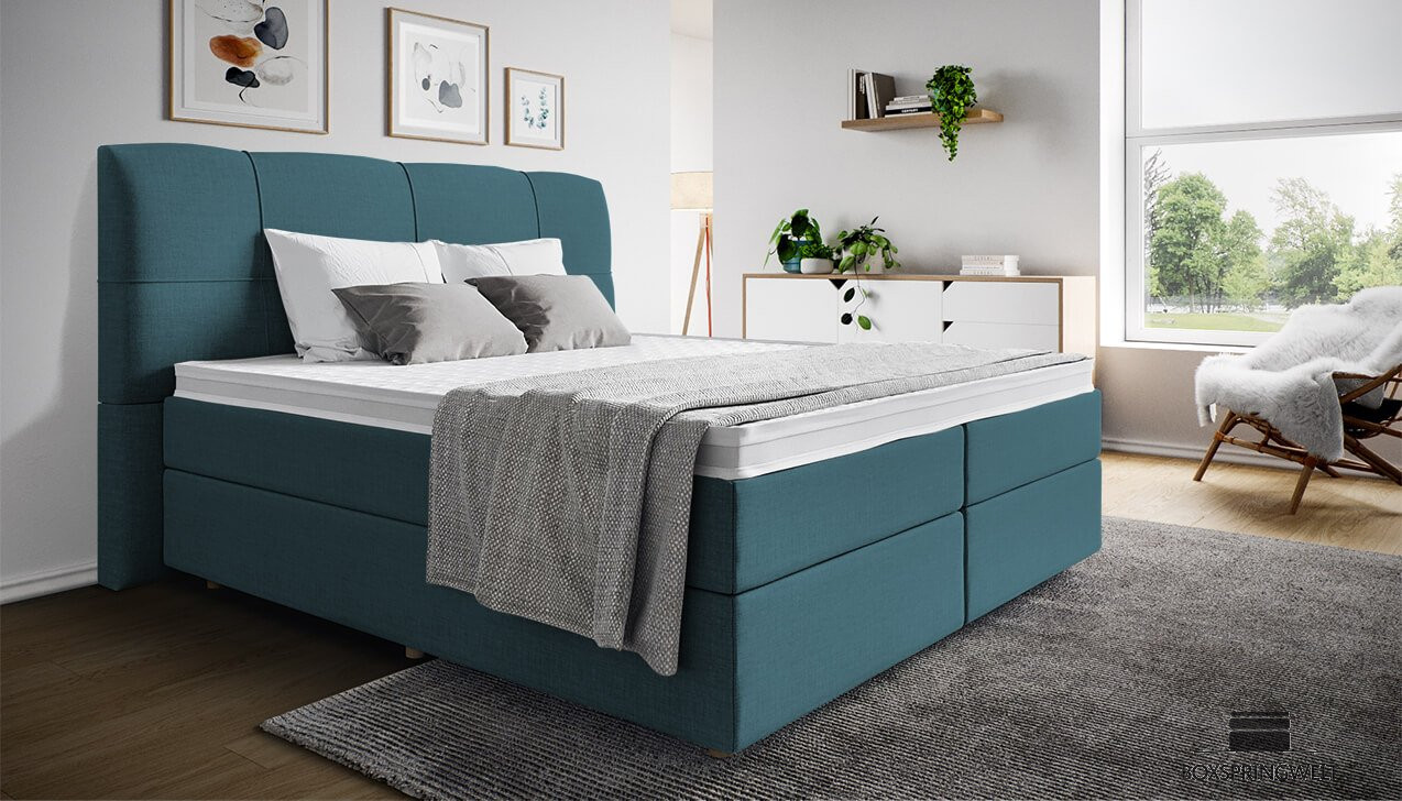 Boxspringbett Paul in Board Petrol