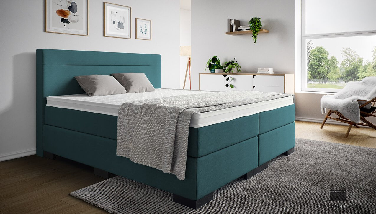 Boxspringbett Paul in Crush Petrol
