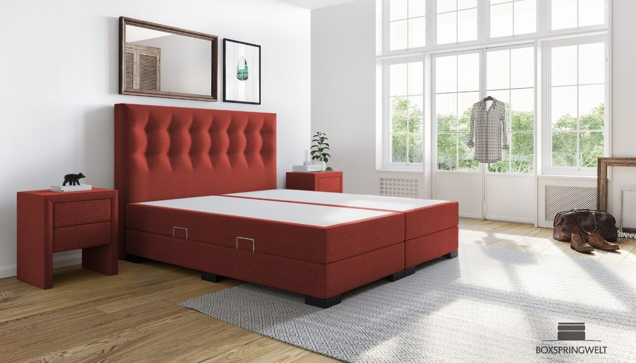 Boxspringbett Dalia in Board Rot