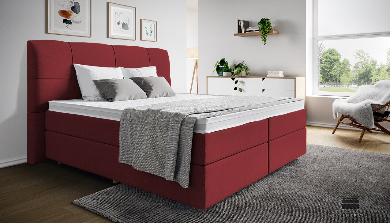 Boxspringbett Paul in Board Rot