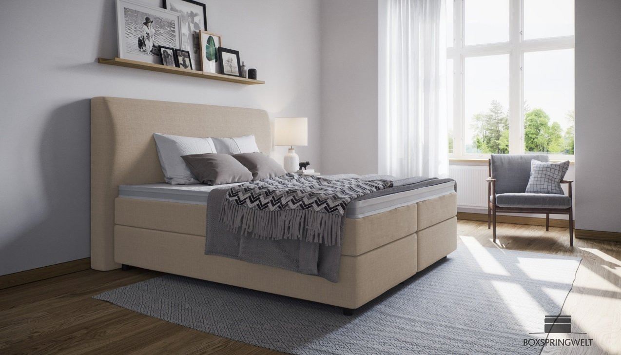 Boxspringbett Charlotte in Mine Sand