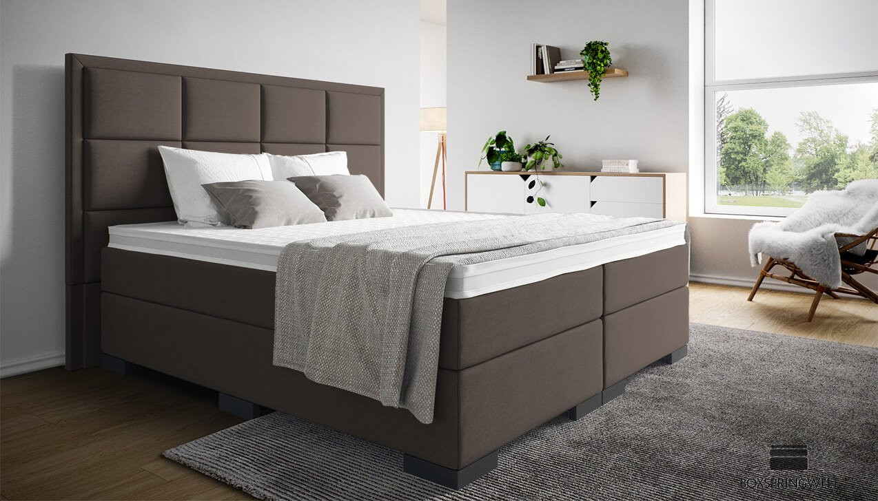 Boxspringbett Paul in Mine Schokolade