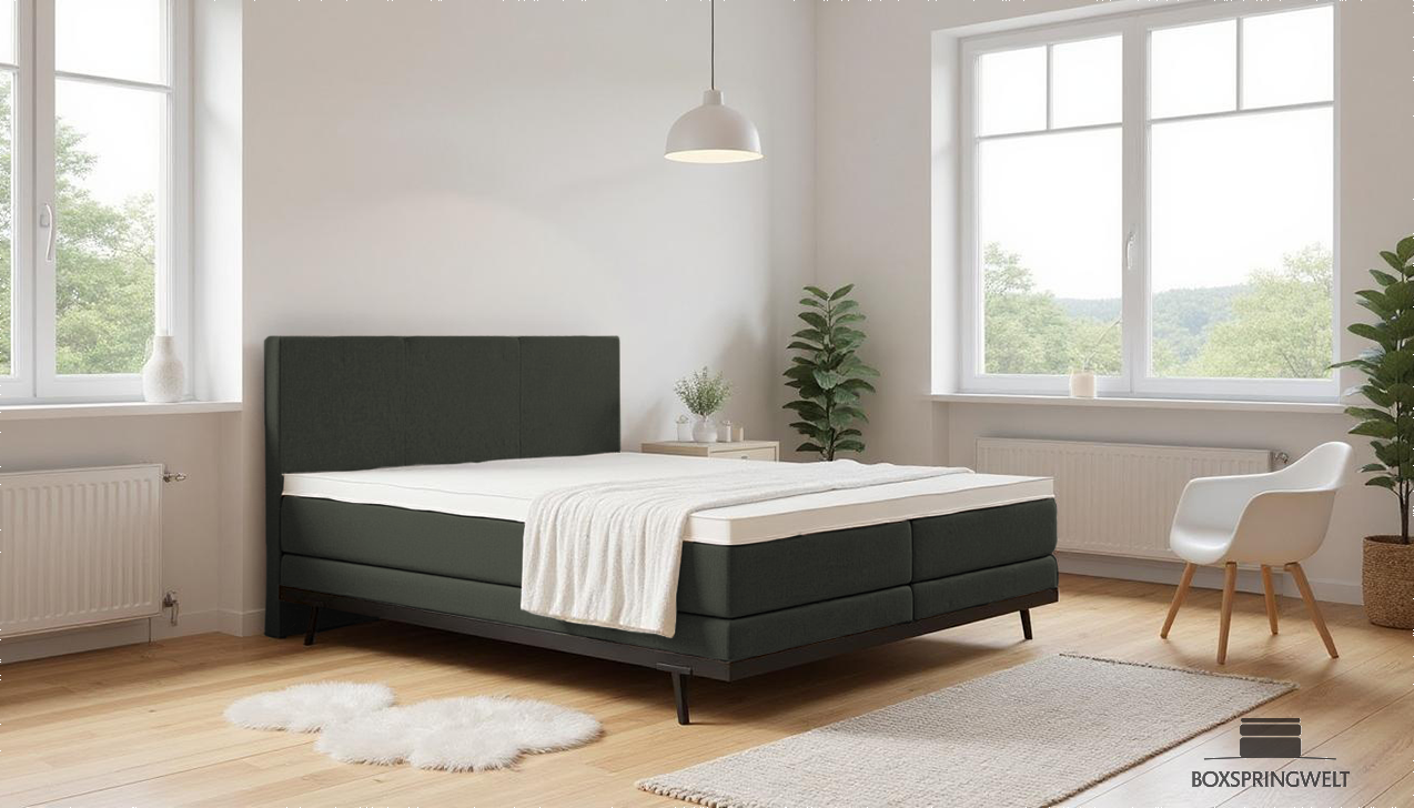 Boxpspringbett Mika in Soil Anthracite