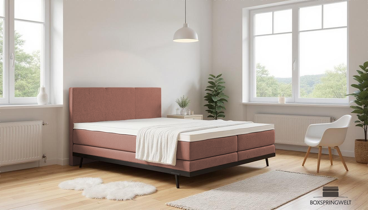 Boxpspringbett Mika in Soil Blush