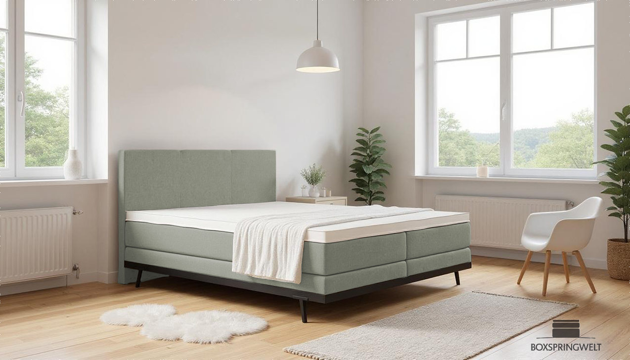 Boxpspringbett Mika in Soil Steel