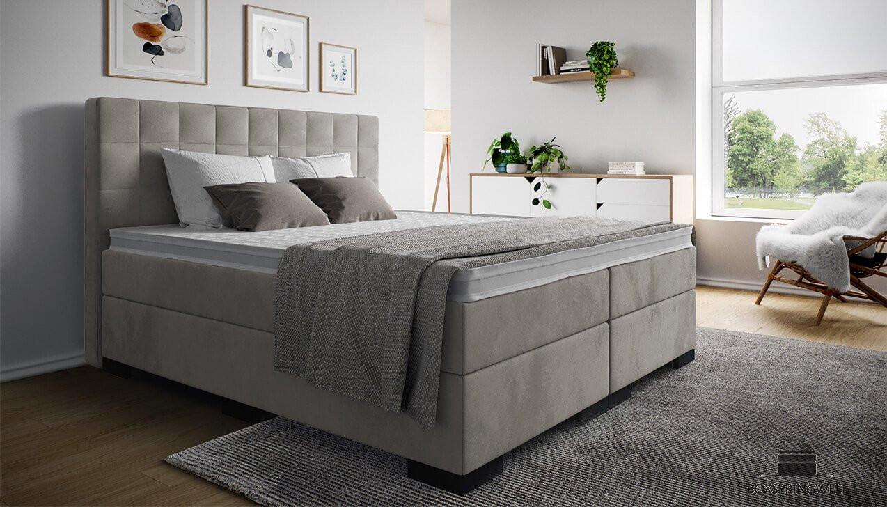 Boxspringbett Paul in Challenger Steel