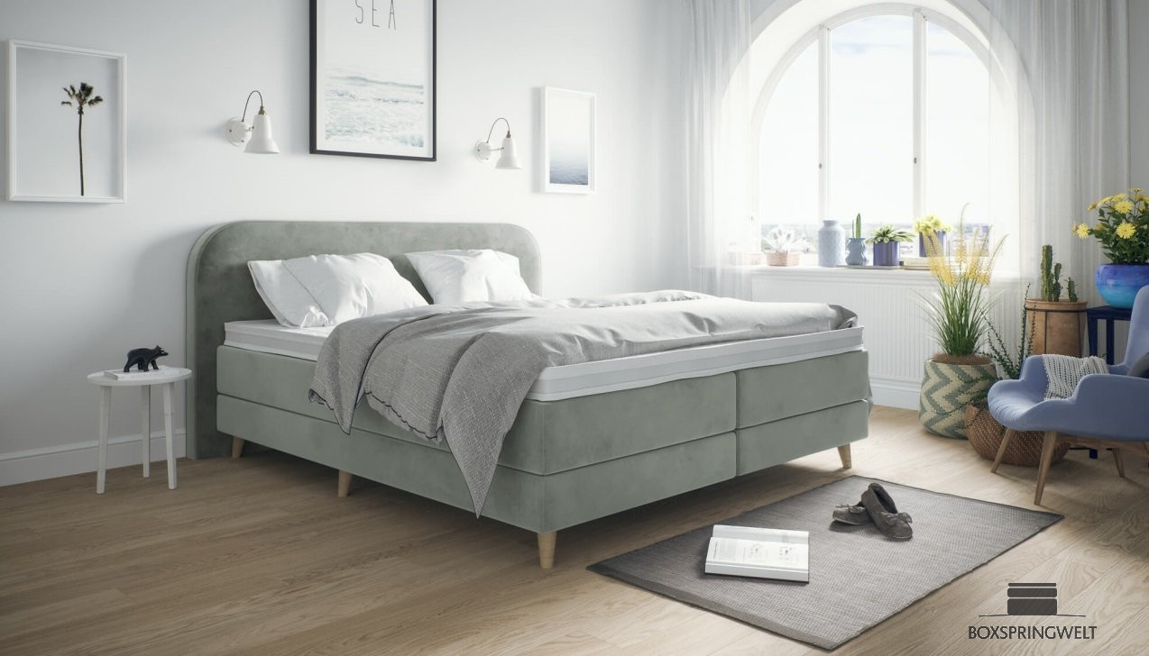 Boxspringbett Meghan in Adore Steel   