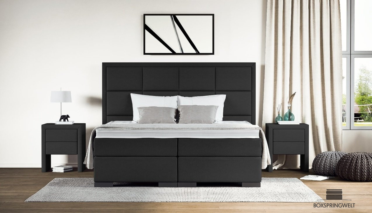 Boxspringbett Vincent in Luca Onyx