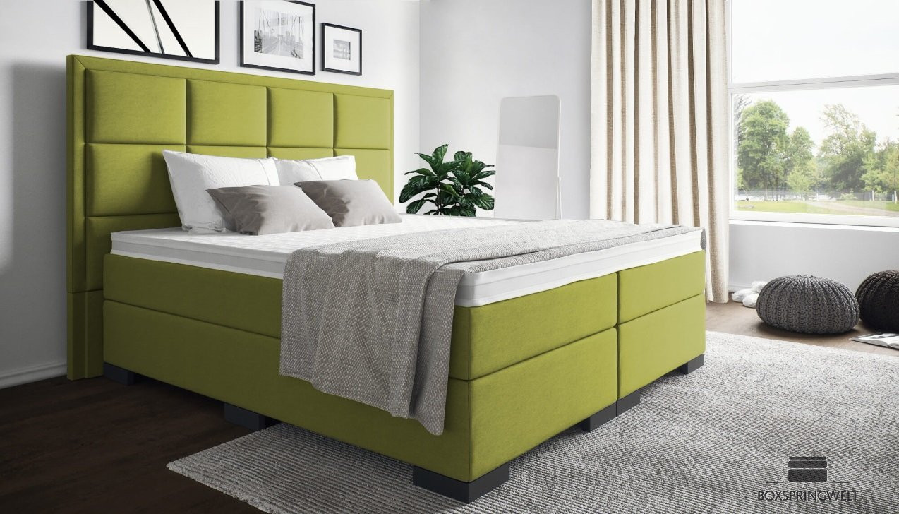 Boxspringbett Vincent in Mine Lime