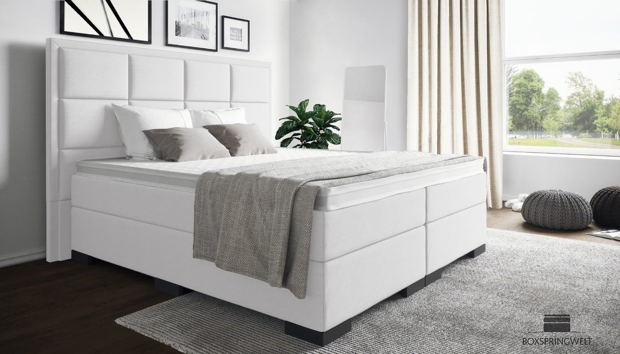 Boxspringbett Vincent in Mine Weiß