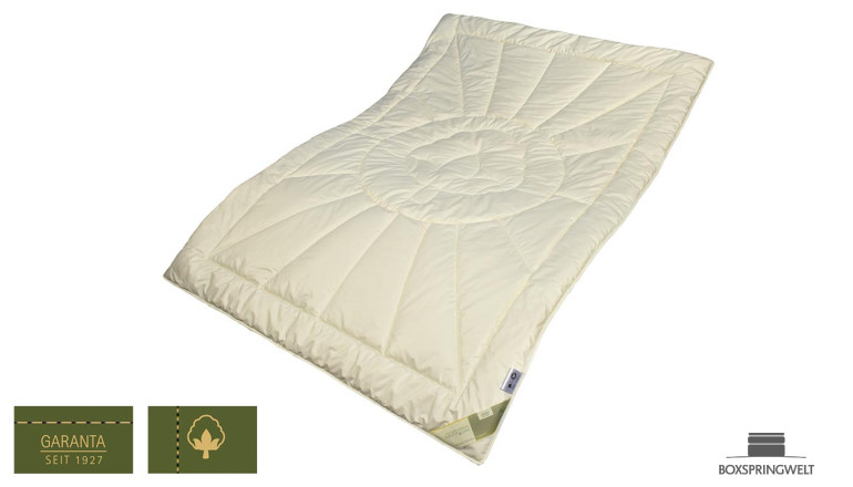 Leichte Bettdecke aus Bio Baumwolle, Wärmeklasse 2