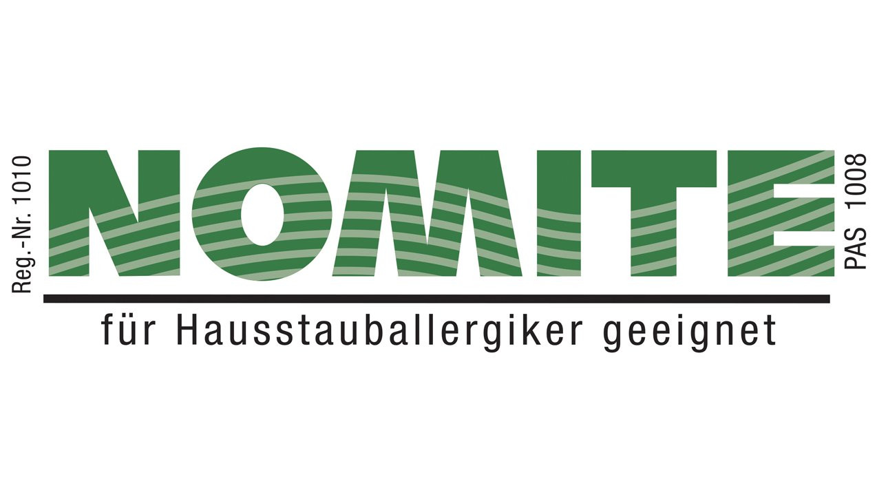 NOMITE Siegel, für Hausstauballergiker geeignet